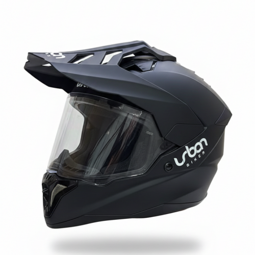 CASCO MULTIPROPOSITO URBAN 89 SOLID NEGRO MATE S + VISOR DE COLOR
