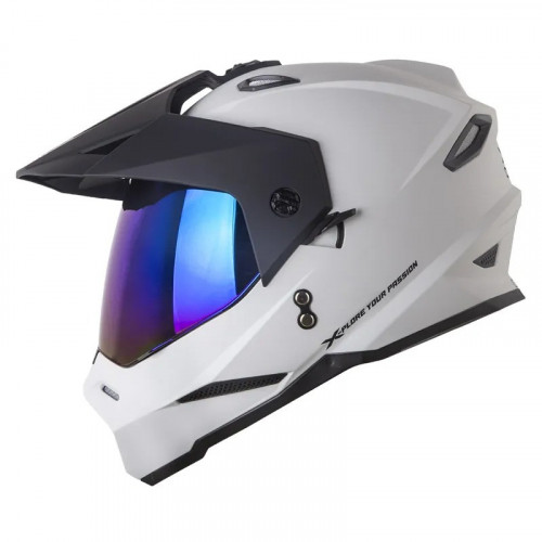 CASCO MULTIPROPOSITO X ONE MX328 DV SOLID GRIS CLARO NEGRO VISOR IRIDIUM L (198591)