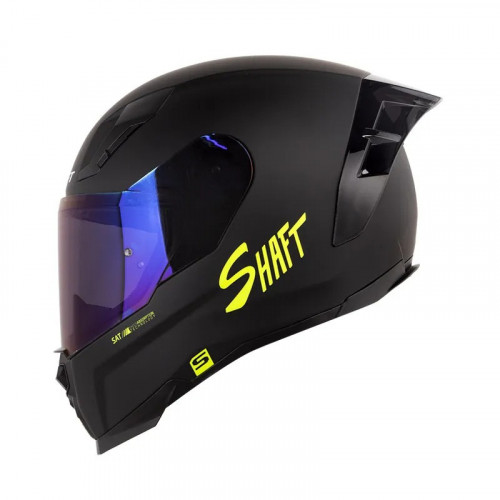 CASCO INTEGRAL SHAFT 562 R SOLID NEGRO AMARILLO VISOR IRIDIUM XL (192137)