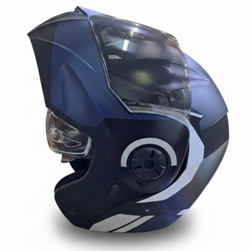 CASCO ABATIBLE ICH 3110 KHAM NEGRO AZUL OSCURO MATE VISOR SMOKE XL -202205