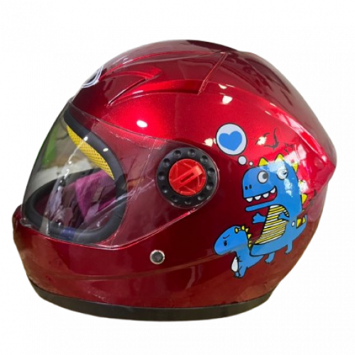 (OUTLET) Casco Integral Rojo Dinosaurio Talla Unica