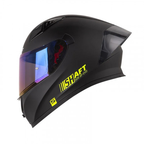 CASCO INTEGRAL SHAFT 526SP EVO SOLID NEGRO AMARILLO VISOR IRIDIUM XL (187436)
