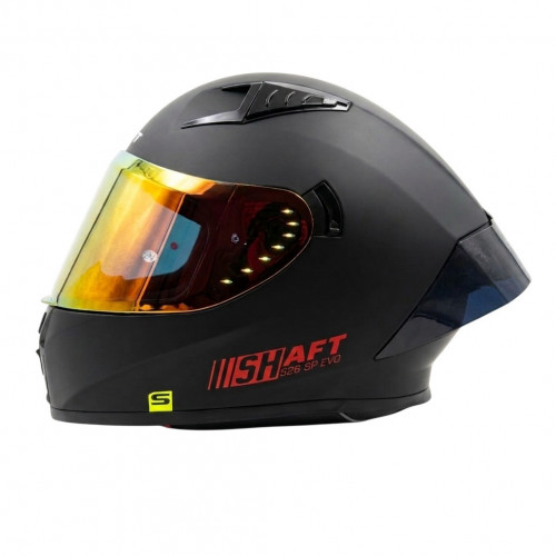 CASCO INTEGRAL SHAFT 526SP EVO SOLID NEGRO ROJO VISOR REVO M (200187)