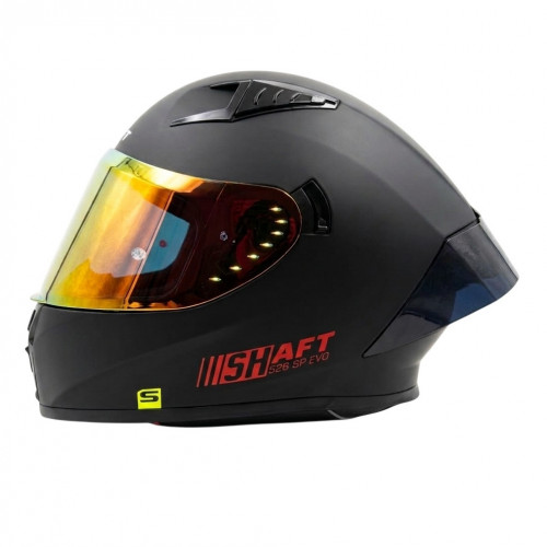 CASCO INTEGRAL SHAFT 526SP EVO SOLID NEGRO ROJO VISOR REVO L (200188)