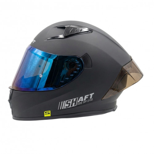 CASCO INTEGRAL SHAFT 526SP EVO SOLID NEGRO SILVER VISOR IRIDIUM XL (200193)