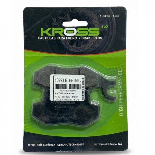 PASTILLA FRENO KROSS AKT AK-125EVO/AK150 Del. 08