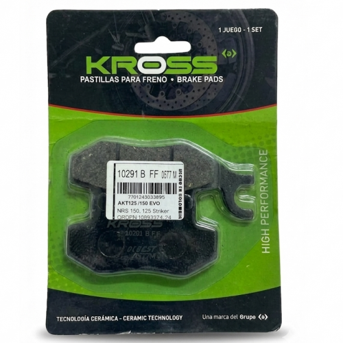 PASTILLA FRENO KROSS YAMAHA YBR125D DEL. 08-, PULSAR 180UG DE