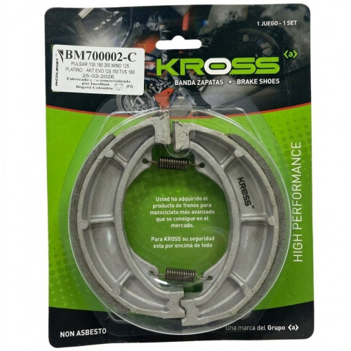 BANDA FRENO KROSS YW 125 BAJAJ PULSAR 135 TRAS.,MOD.09/PULSAR 180