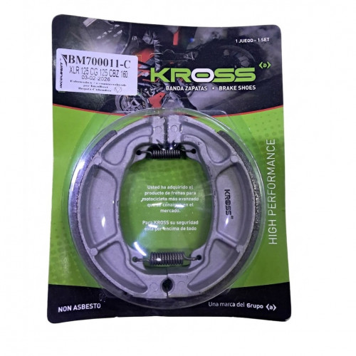 BANDA FRENO KROSS HONDA XLR 125 TRAS., MOD 93-01/CB2 160 T