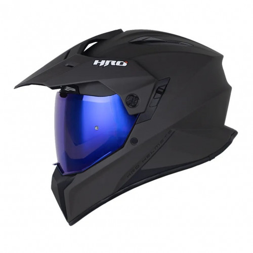 CASCO MULTIPROPOSITO HRO-MX340DV SOLID GRIS NEGRO VISOR IRIDIUM L (181425)