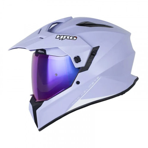 CASCO MULTIPROPOSITO HRO-MX340DV SOLID MORADO BLANCO VISOR IRIDIUM M (181428)