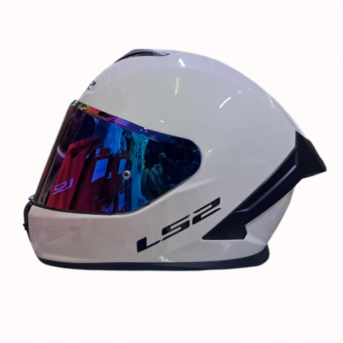 CASCO INTEGRAL LS2 FF820 SOLID BLANCO PERLADO VISOR IRIDIUM XL (216974)