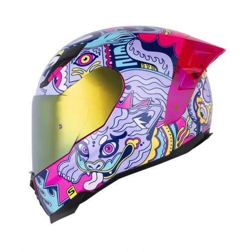 CASCO INTEGRAL SHAFT 562 R MANIC-X FUCSIA MORADO VISOR IRIDIUM M (195317)