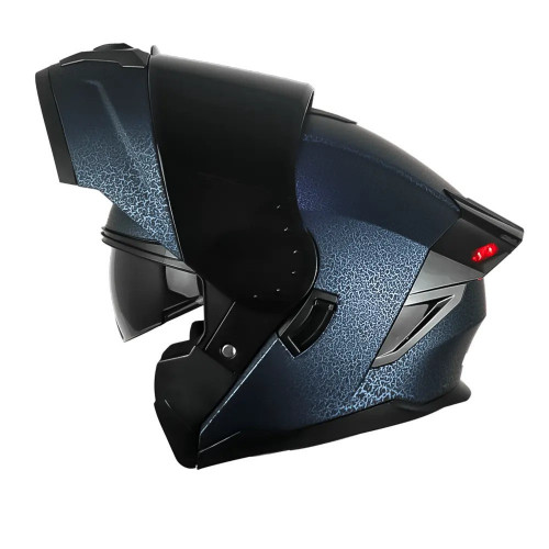 CASCO EDGE ABATIBLE BOSTON SOLID AZUL TEXTURIZADO MATE M