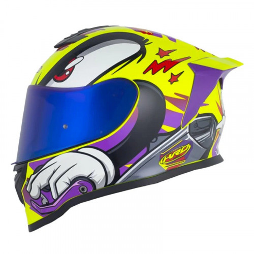 CASCO INTEGRAL HRO 506 SP 2 STROKES AMARILLO MORADO VISOR IRIDIUM L (192304)