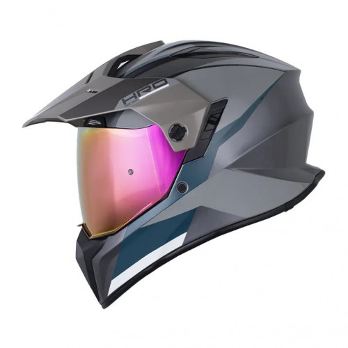 CASCO MULTIPROPOSITO HRO-MX340DV LONG GRIS ARENA VISOR IRIDIUM XL (181418)