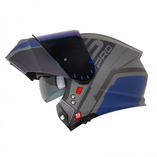 CASCO ABATIBLE SHAFT PRO 4000 DV WONDER GRIS AZUL VISOR IRIDIUM M (192582)