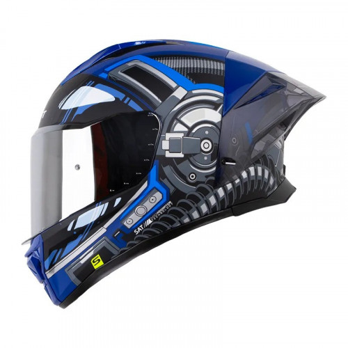 CASCO INTEGRAL SHAFT 596SP COSMO AZUL OSCURO GRIS OSCURO VISOR IRIDIUM XL (194712)