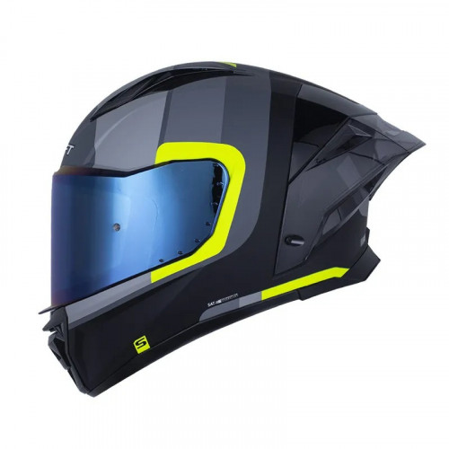 CASCO INTEGRAL SHAFT 596SP PACER GRIS OSCURO AMARILLO VISOR IRIDIUM XL (194731)