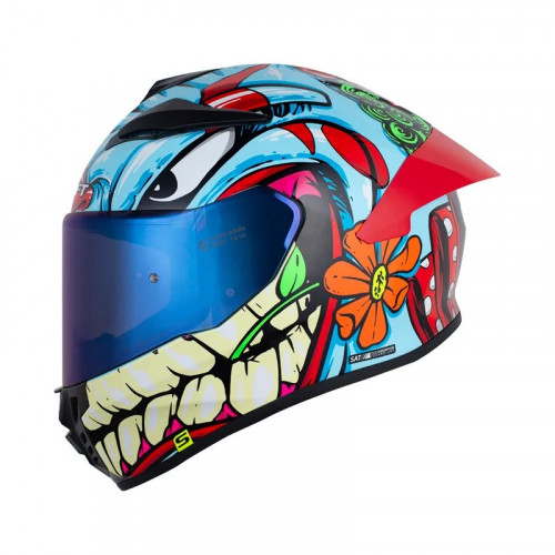 CASCO INTEGRAL SHAFT 584 SP THE CLOWN AZUL ROJO VISOR IRIDIUM XL (196067)