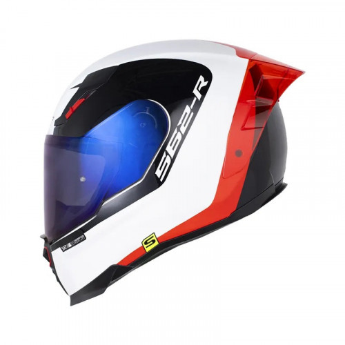 CASCO INTEGRAL SHAFT 562 R TRAX BLANCO ROJO VISOR IRIDIUM XL (196146)