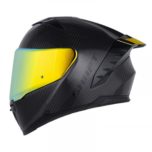 CASCO INTEGRAL SHAFT CARBONITE NEGRO CARBONO VISOR DORADO M (204790)