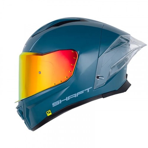 Casco Integral SHAFT 596 SP Solid Azul Gris Visor Revo M (192101)