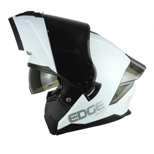 Casco Edge Abatible Boston Solid Blanco Brillante L