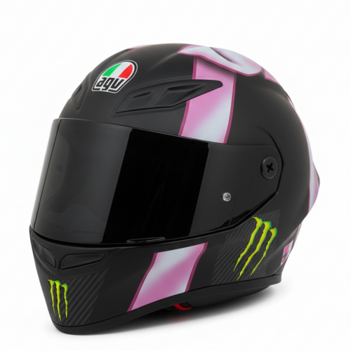 CASCO DE COLECCION AGV NEGRO FUCSIA
