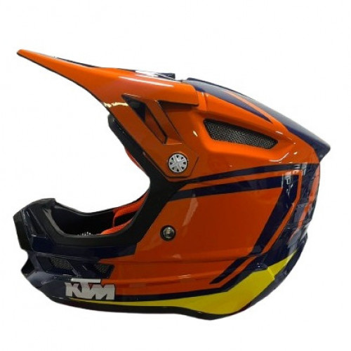 Casco Cross Ktm Azul Naranja