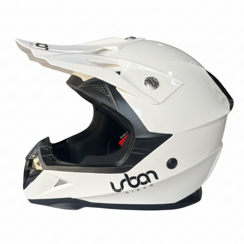 Casco Cross Urban 14 Solid Blanco Brillo