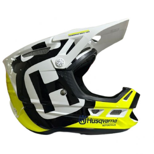 Casco Cross Husqvarna Negro Amarillo