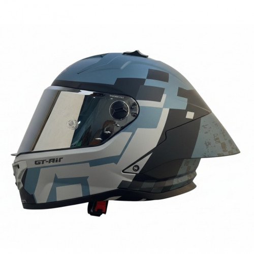 Casco Integral Xtrong 352R1 Gris Negro Mate Visor Silver L