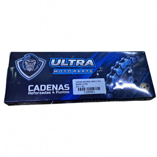 Cadena Reforzada 428h X 132l Negra Ultra
