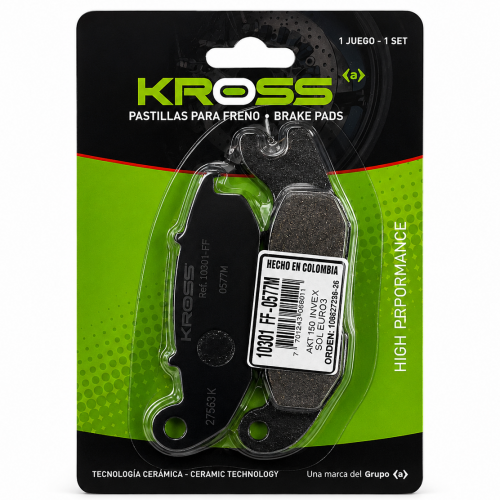 Pastilla Freno Moto Ak 125 Flex Del. 09-