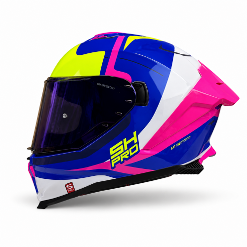 Casco Integral SHAFT Pro 611 RS Xteph Azul Fucsia Visor Iridium Blue S