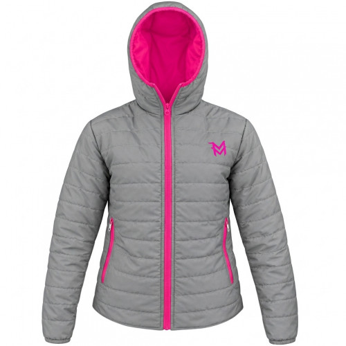 Chaqueta Enguatada Reflectiva Rosada