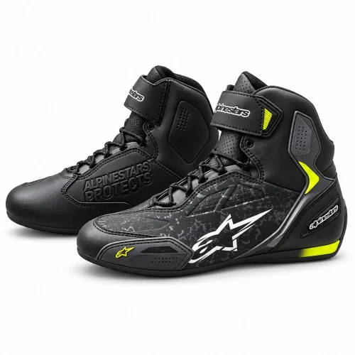 Bota Alpinestar Shoes Faster Negro Amarillo 42